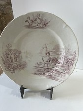 Assiette plate Terre de Fer Rustic poule lapin canard Collection Cuisine