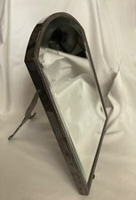 Ancien Miroir biseauté cadre métal argenté Art Déco - Félix frères Toulouse