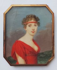 Peinture miniature portrait de