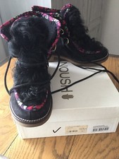 MANOUSH AUTHENTIQUE BOOTS NOIR ET ROSE AVEC FOURRURE TAILLE 36
