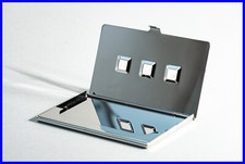 Très Beau Moderne MONTBLANC Accessoires En Acier Étui À Cartes De Visite