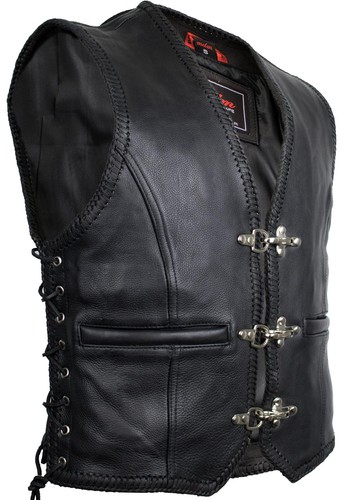 Gilet biker homme cuir - biker,