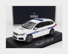 1:43 NOREV Peugeot 308 Gt Sw Station Wagon Police Municipale 2020 White NV473943