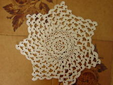 attrape-rêves Napperon rond en etoile diametre 27/30 cm coton  ecru  fait main**
