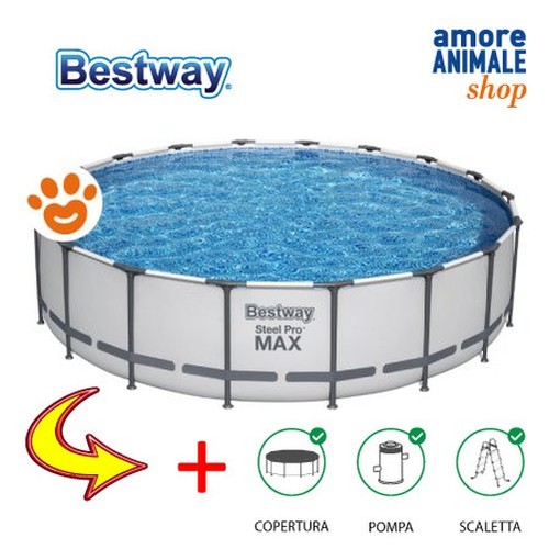 Bestway piscine ronde - ronde, steel