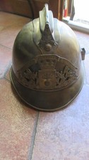 casque de pompier en laiton