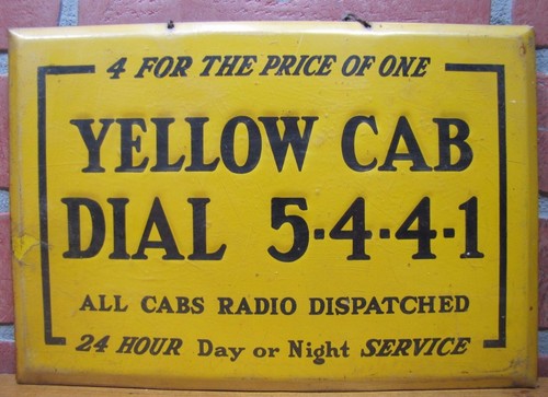 Yellow cab old - yellow,
