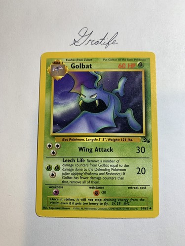 Pokemon tcg golbat fossil - golbat,,