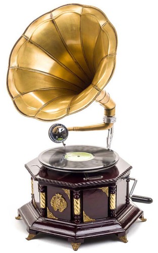 Gramophone avec pavillon - ,