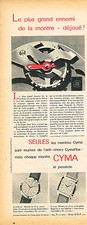 PUBLICITE ADVERTISING 035  1955 CYMA   collection montres CYMAFLEX