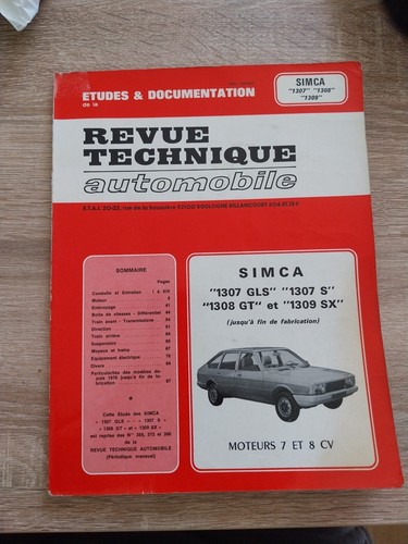 Revue technique simca 1307 - technique,