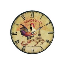 Pendule Horloge Murale Coq Le Glands Doux Henri Lecoq J-B Bargoin Rétro 