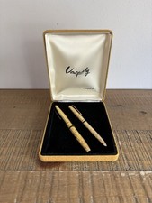 Coffret  Stylo bille et Stylo Plume en Plaqué Or VAGUELY - Vintage