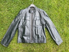 Ducati  'Casual' Black Leather Jacket   (Size L)