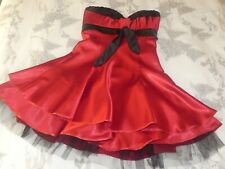 Robe Bustier Bal Fêtes DANSES LATINES Femme Taille 38 40 M Rouge Noire DECOLLETE