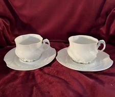 2 tasses + soucoupes porcelaine Limoges