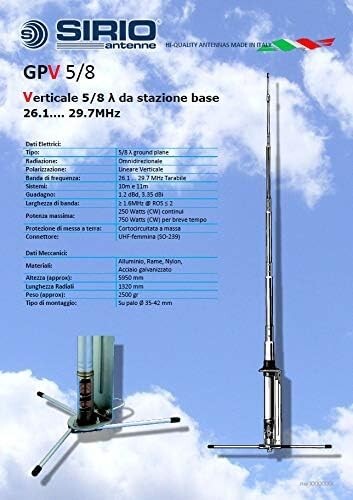 Sirio gpv antenne - antenne, de