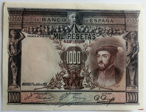 Billet espagne 1000 pesetas - billet,