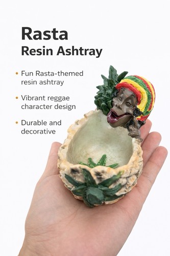 Rasta resin ashtray reggae - rasta,