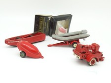 Divers  1/43 1/50- Lot  de remorques Motopompe et Canot Pompiers