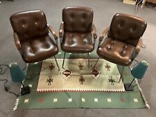 EMMEGi MONSELARREDO Italie lots Fauteuils Disyn  Skaï Capitonnés 60/70 S VINTAGE