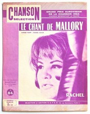 Partition sheet music RACHEL : Le Chant De Mallory * 60's Eurovision France Popp
