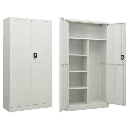 Armoire casiers gris clair - gris,