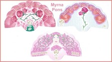 Myrna Pons 3 cartes parfumées  Eventails Barcelone 1999