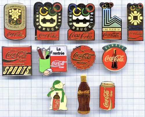 Lot pin coca cola - de, pin's