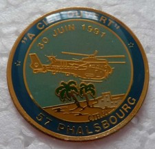 PIN'S MILITAIRE DU 1 RHC-"A CIEL OUVERT"-30 JUIN 1991-RETOUR OPERATION DAGUET