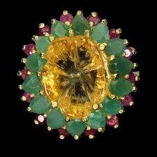 925 Bague en Argent Fleur