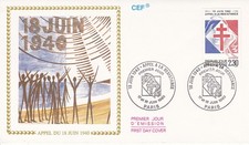 Enveloppe 1er jour Général de Gaulle Appel à la Résistance 1990 CEF