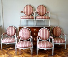6 fauteuils à la Reine -