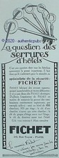Publicite fichet cle - fichet,