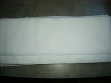 Enveloppe-serviettes de table (pochettes) en tissu blanc damassé belle qualité 