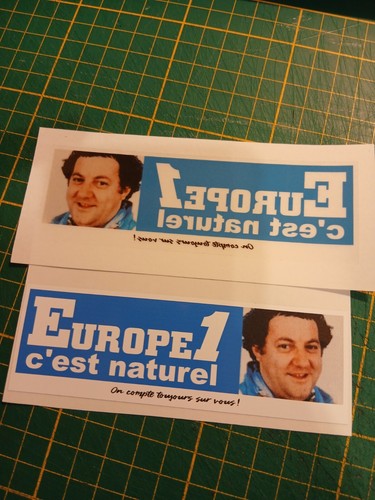 Autocollant europe coluche - autocollant, 1