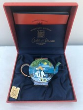 CHARLOTTE DI VITA, Théière "émaux miniatures" série Chats, Neuf !