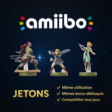 Lot 3 Jetons Amiibo - LINK ZELDA GANONDORF - Zelda Tears of the Kingdom - TOTK