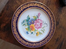 Assiette porcelaine bleu de