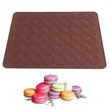 Plaque Macarons silicone, 48 puits Moule Cannelés silicone Moule à Macaron antia