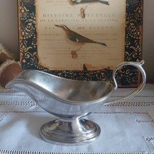 Ancienne Petite Saucière Casque Métal Argenté