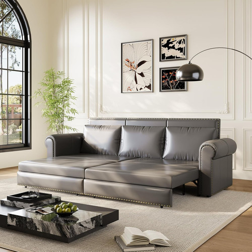 Gray faux leather - gray,