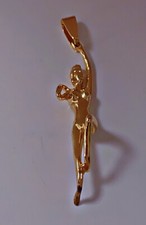 Superbe pendentif Charles Jourdan personnage pour collier plaqué or Jourdan