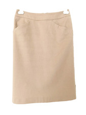 Max Mara degriffée Jupe crayon en Laine beige camel Taille FR 36