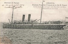 CPA PAQUEBOT CHAOUIA PAQUEBOT DE LA CIE N.PAQUET MARSEILLE-CASABLANCA