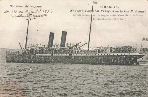 Cpa paquebot chaouia - chaouia,