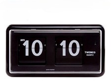 Réveil de table de bureau numérique rétro noir TWEMCO QT-30 Flip Clock style ...