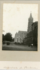 France, Toulouse, Cathédrale de Toulouse  Vintage silver print.  Tirage argent