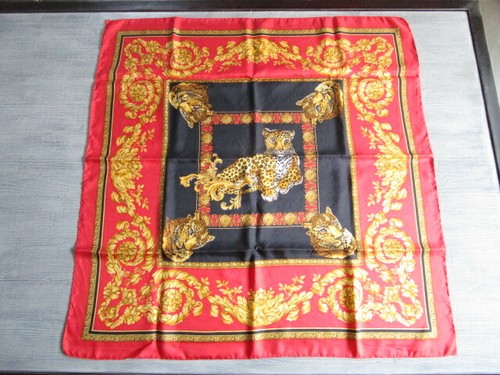Ancien foulard carré soie - foulard,