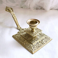 Bougeoir à main bronze doré style Empire XIXe